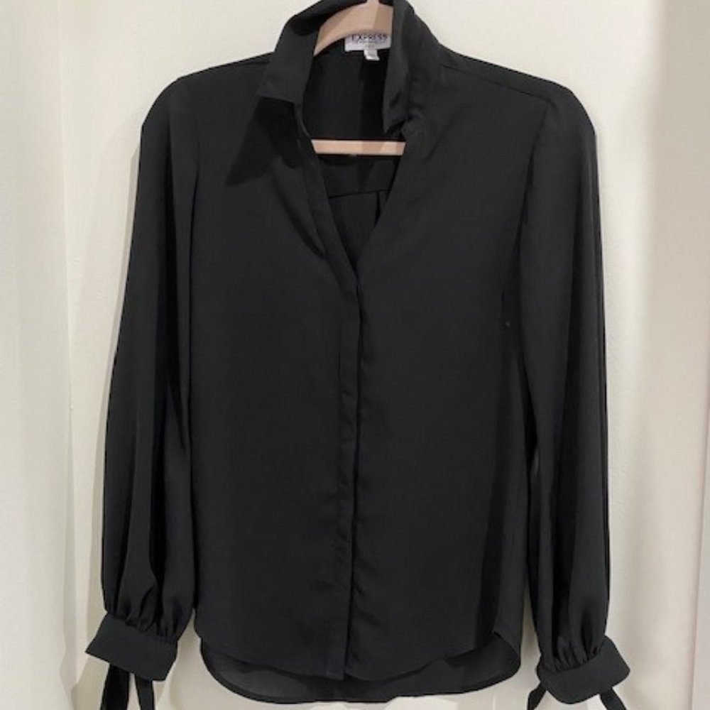 Black Chiffon Blouse (Express)